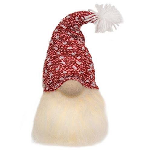 Front. BreeBe - *Lighted Plush Santa Gnome - Red, White.