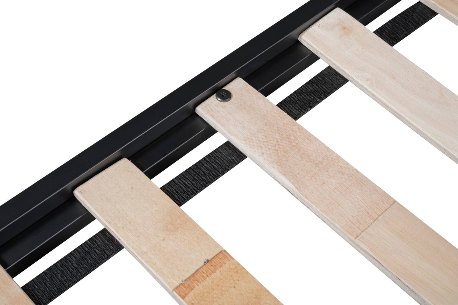 Alt View 9. Ecooso - Metal Twin over Full Bunk Bed/ Heavy-duty Sturdy Metal/ Noise Reduced/ Squeak Free/ Wooden Slat/ No Box Spring Needed - Black.