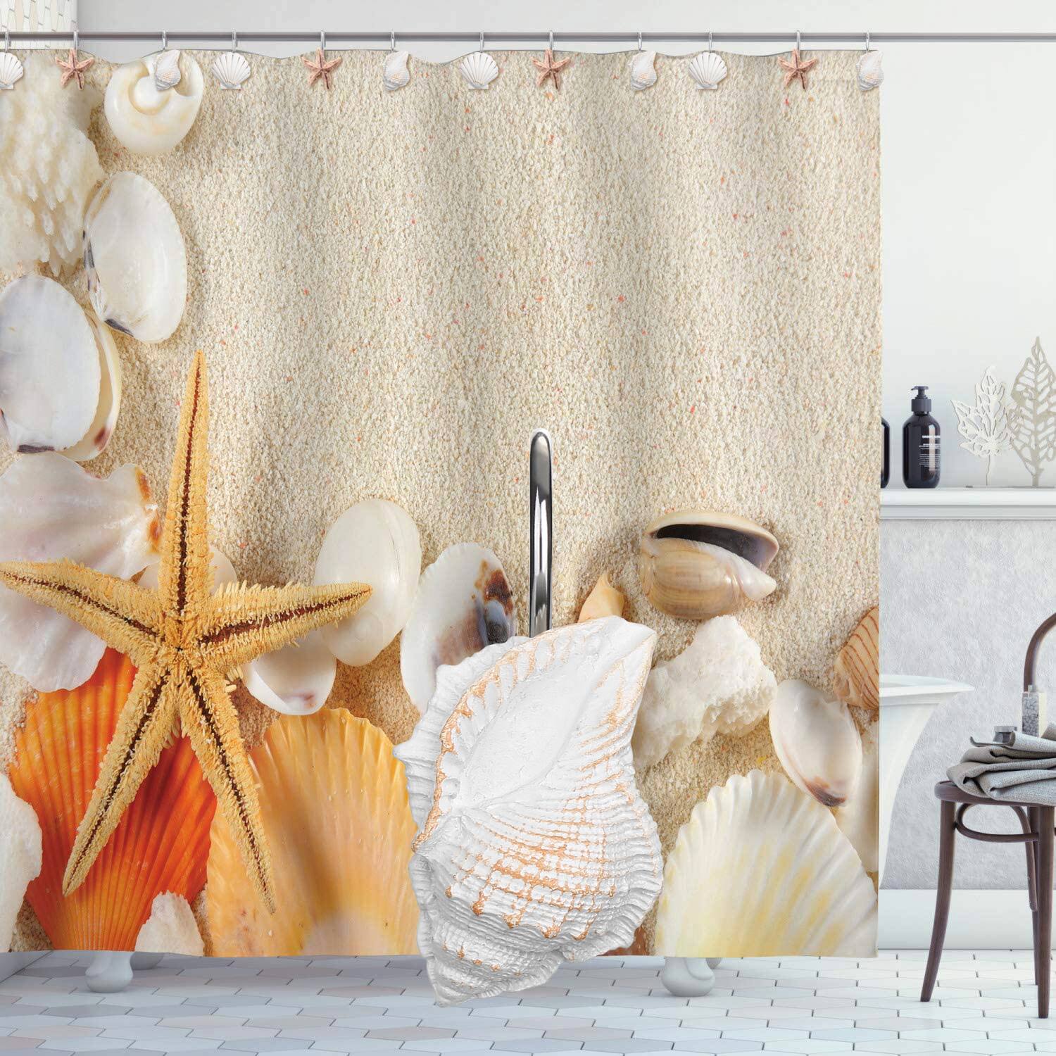 Alt View 5. AGPtek - 12 PCS Seashell Shower Curtain Hooks for Bathroom - Light Brown.