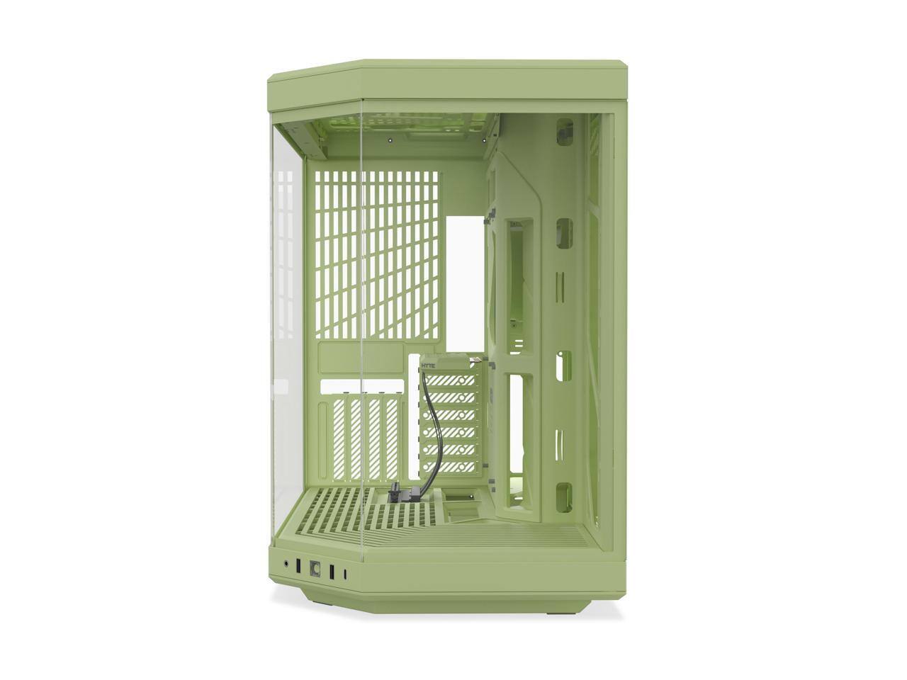 Alt View 1. HYTE - HYTE CS-HYTE-Y70-MM Matcha Milk ATX Case (ABS/Steel/Glass Dual Chamber) - Matcha Milk.