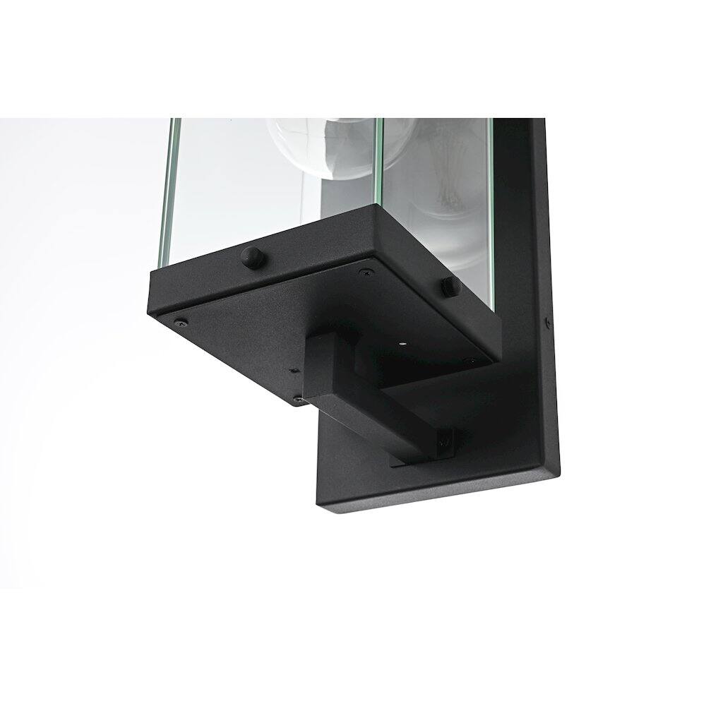 Alt View 1. Elegant Lighting - Keaton 6 Inch Outdoor Wall Sconce In Black - Black.