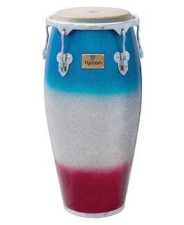Tycoon Percussion - Master Platinum Tri-Fade Series 11-inch Conga, Siam Oak Shell, Fiberskyn Compatible, Deluxe Hoops, Single Stand