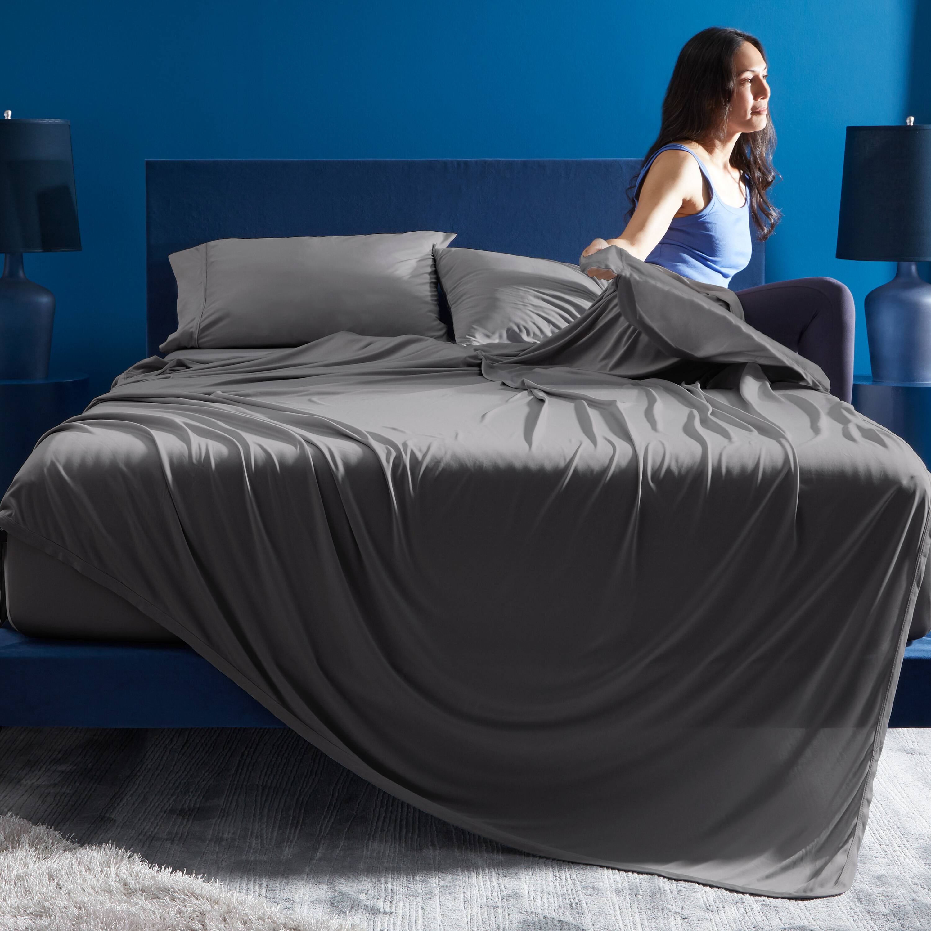 Alt View 12. Bedgear - Dri-Tec  Moisture-Wicking Sheet Sets- Split King/Split Cal King - Gray.