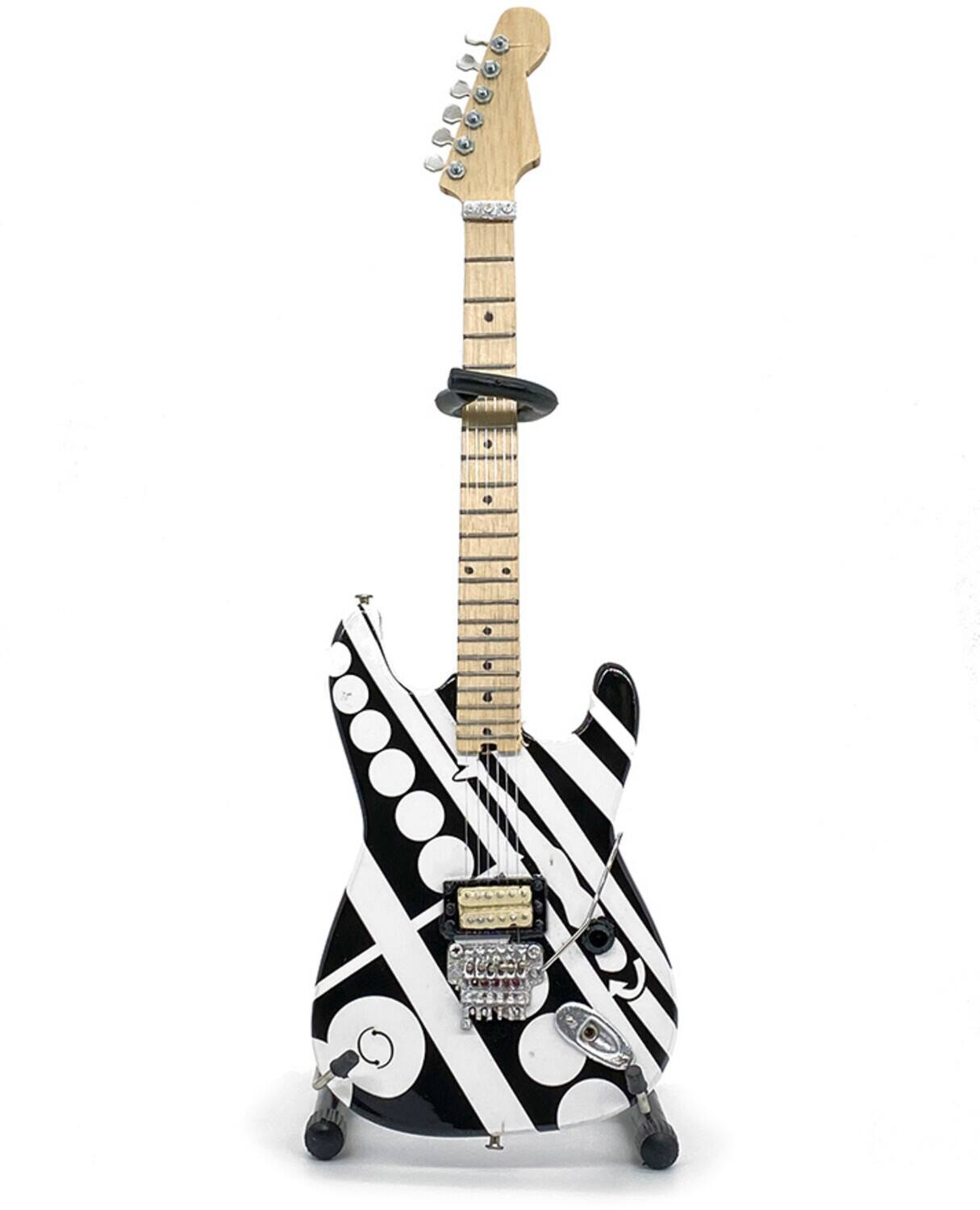 Alt View 1. PopMarket - Eddie Van Halen - EVH - Eddie Van Halen - Circles Mini Guitar Replica Collectible EVH-005   - COLLECTIBLES - Multicolor.