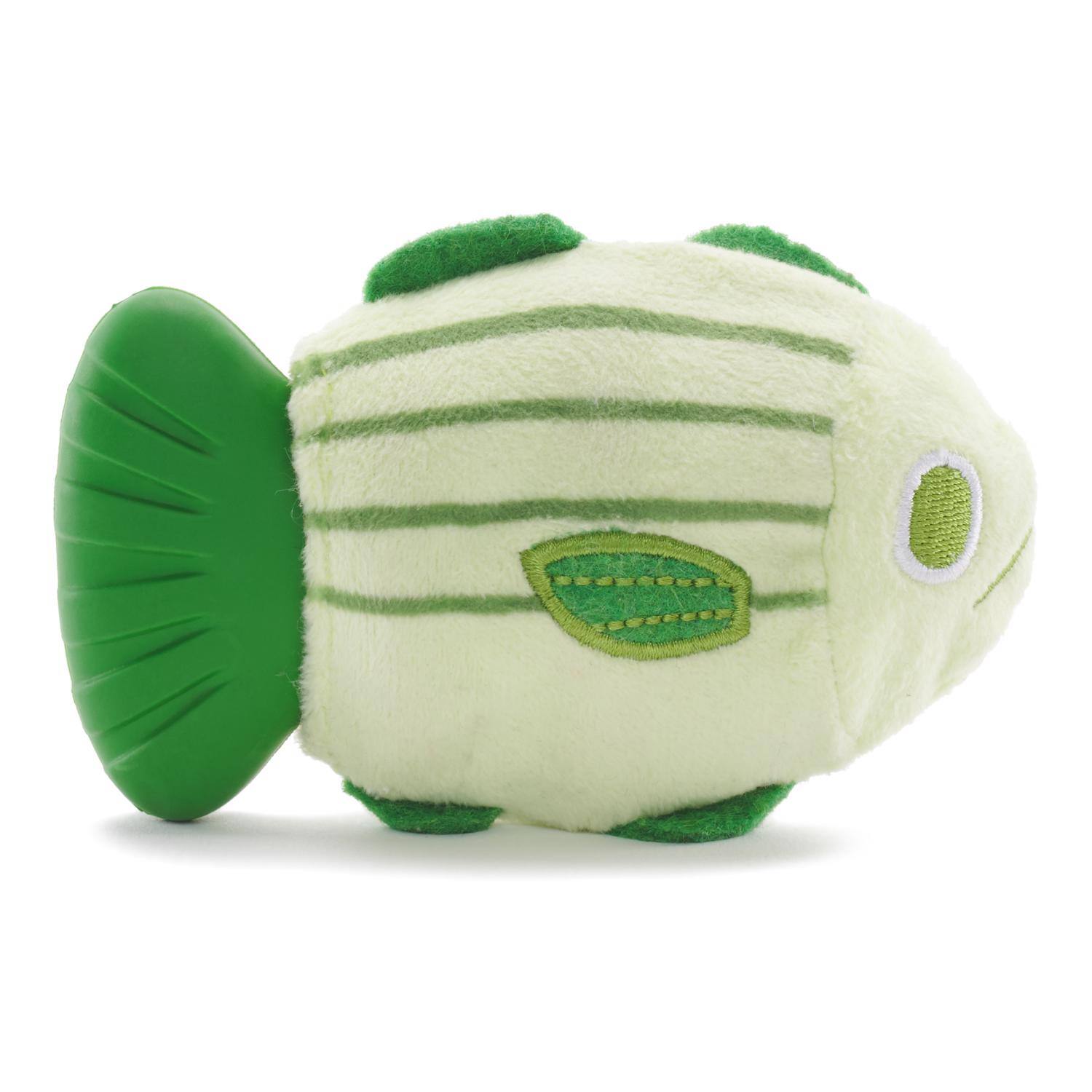 Angle. BARK - Bark Plush Bass Dog Toy 1 pk - Green.