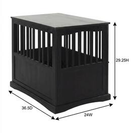 FurniFact - End Table with Modern Design and Sturdy Construction - Black
