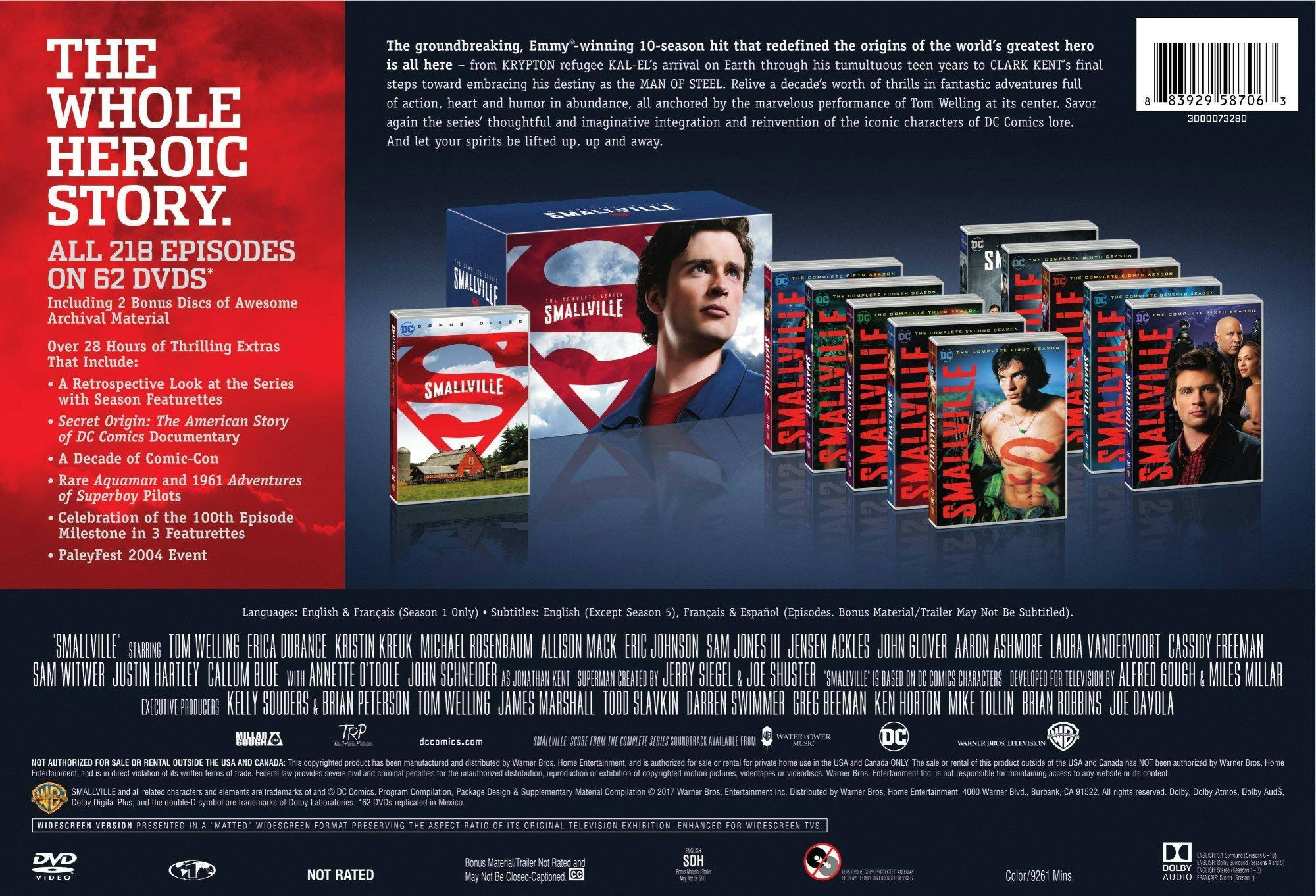 Back. Smallville: The Complete Series (Repackaged) (DVD) [DVD].