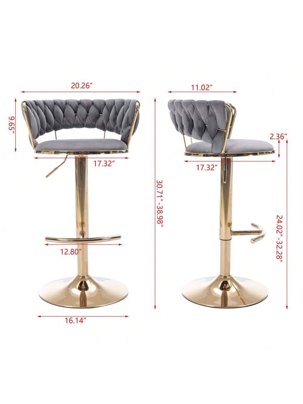 20.26"  
11.02"  
9.65"  
2.36"  
12.80"  
17.32"  
30.71"-38.98"  
17.32"  
24.02"-32.28"  
16.14"