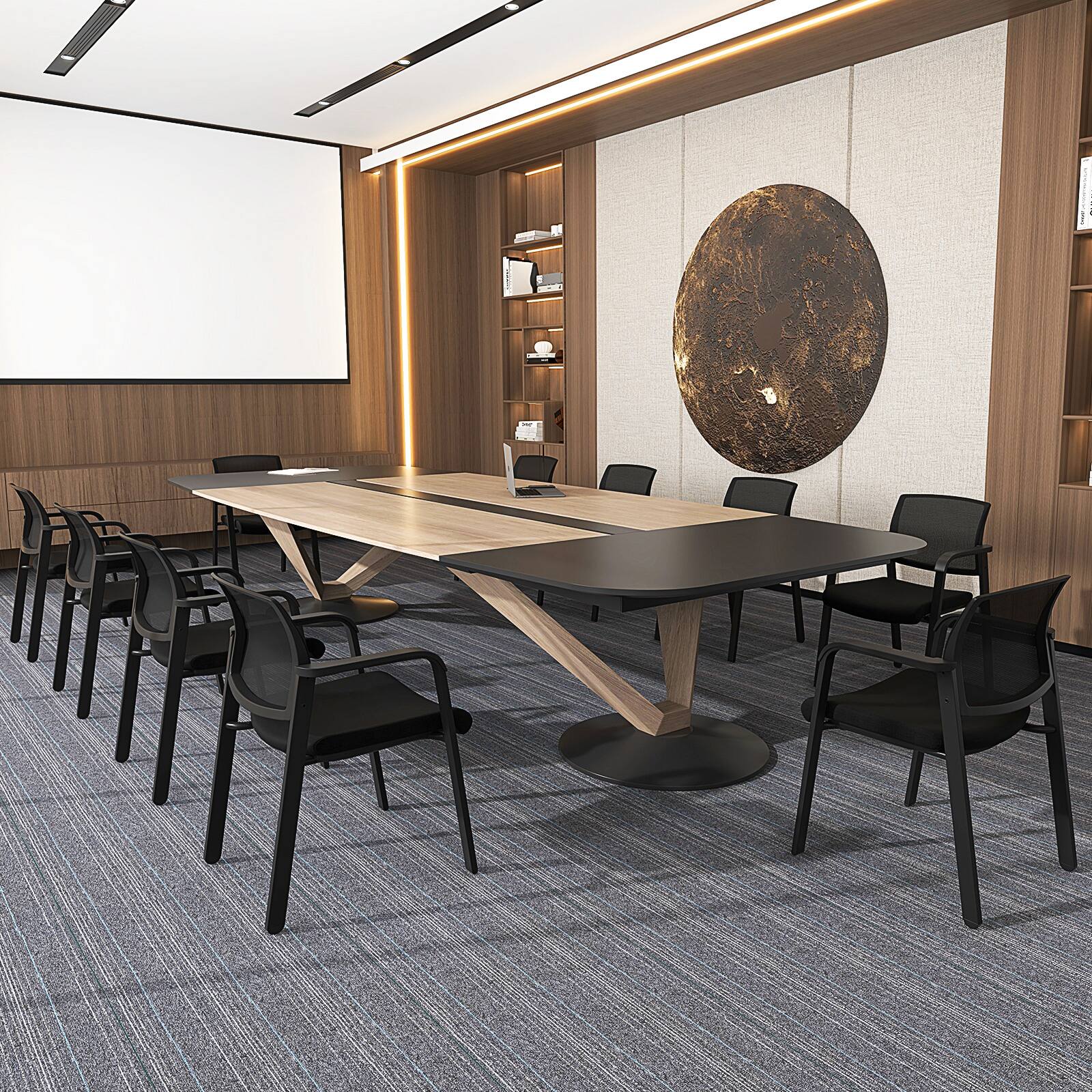 Alt View 1. Gymax - Gymax 12-Pack Office Conference Chair Set Mesh Guest Reception Stack Chairs w/ Caster Wheels - Black.