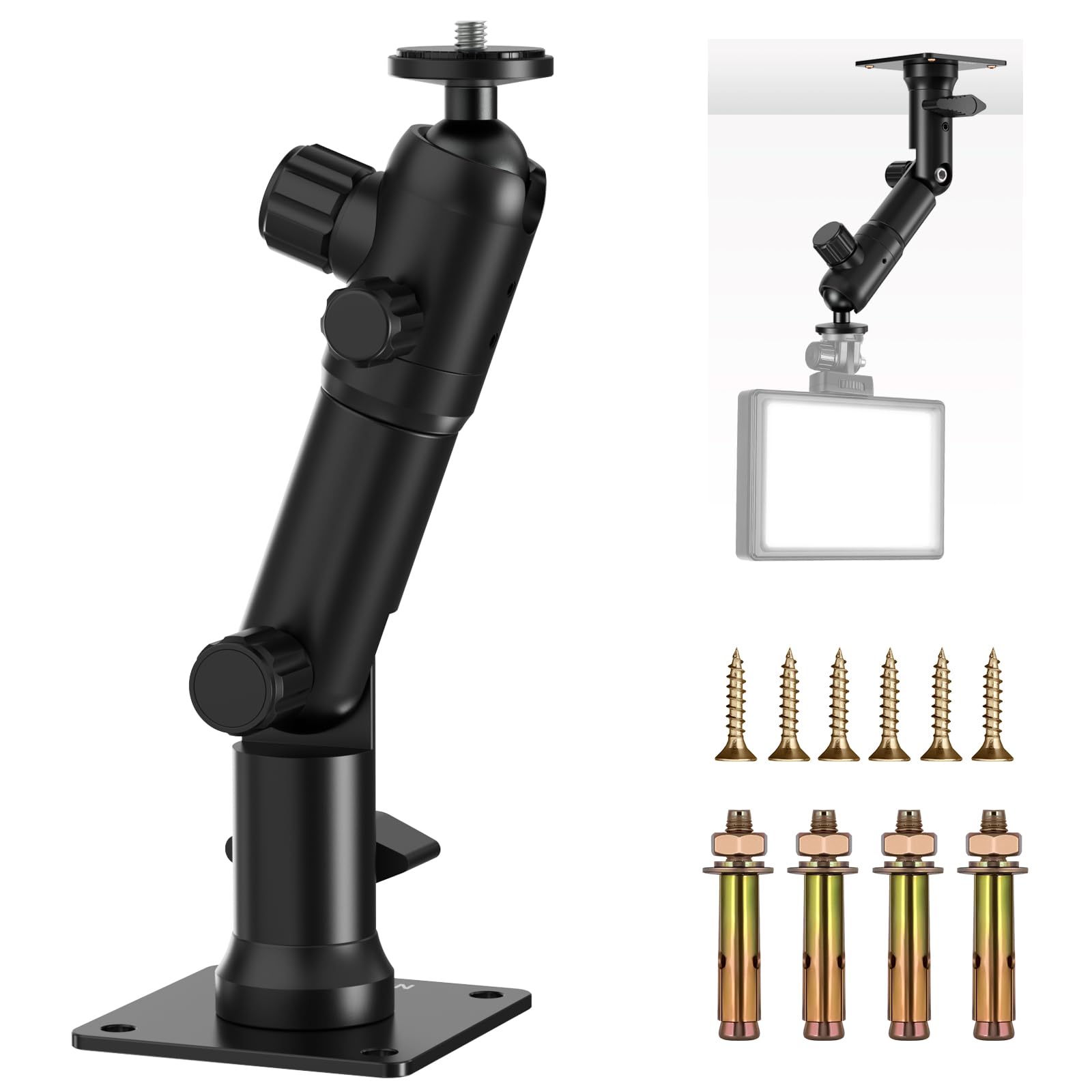 Front. Neewer - 2.2" Wall Mount, Dual 360° Pan, 4.4lb.