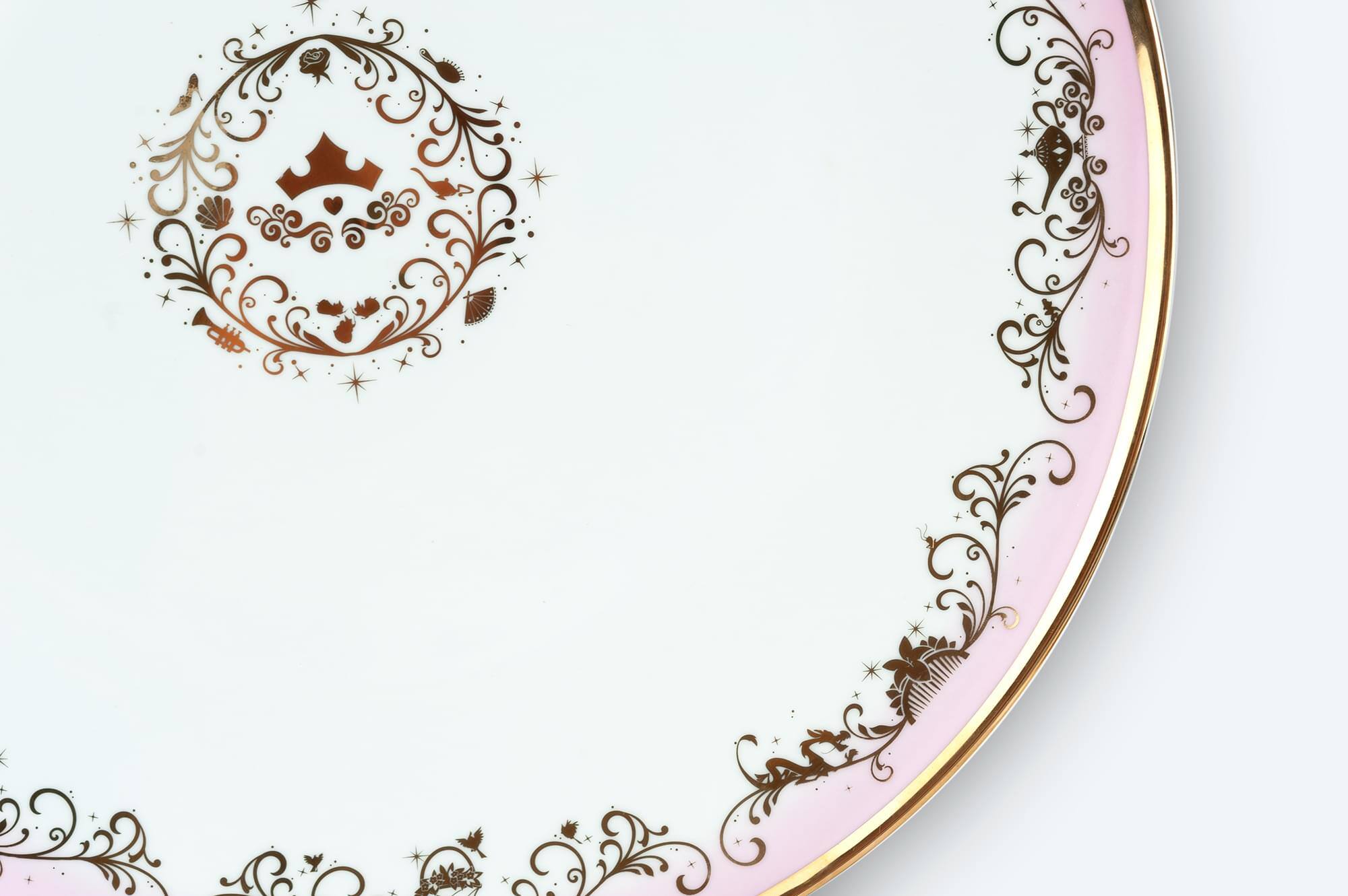 Alt View 1. Ukonic - Disney Princess Ceramic Serving Platter | Plate Measures 16 Inches - Gold.