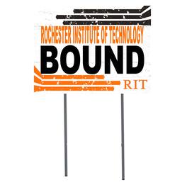 Jardine - Rochester Institute of Technology Tigers 18" x 24" Bound Yard Sign - White