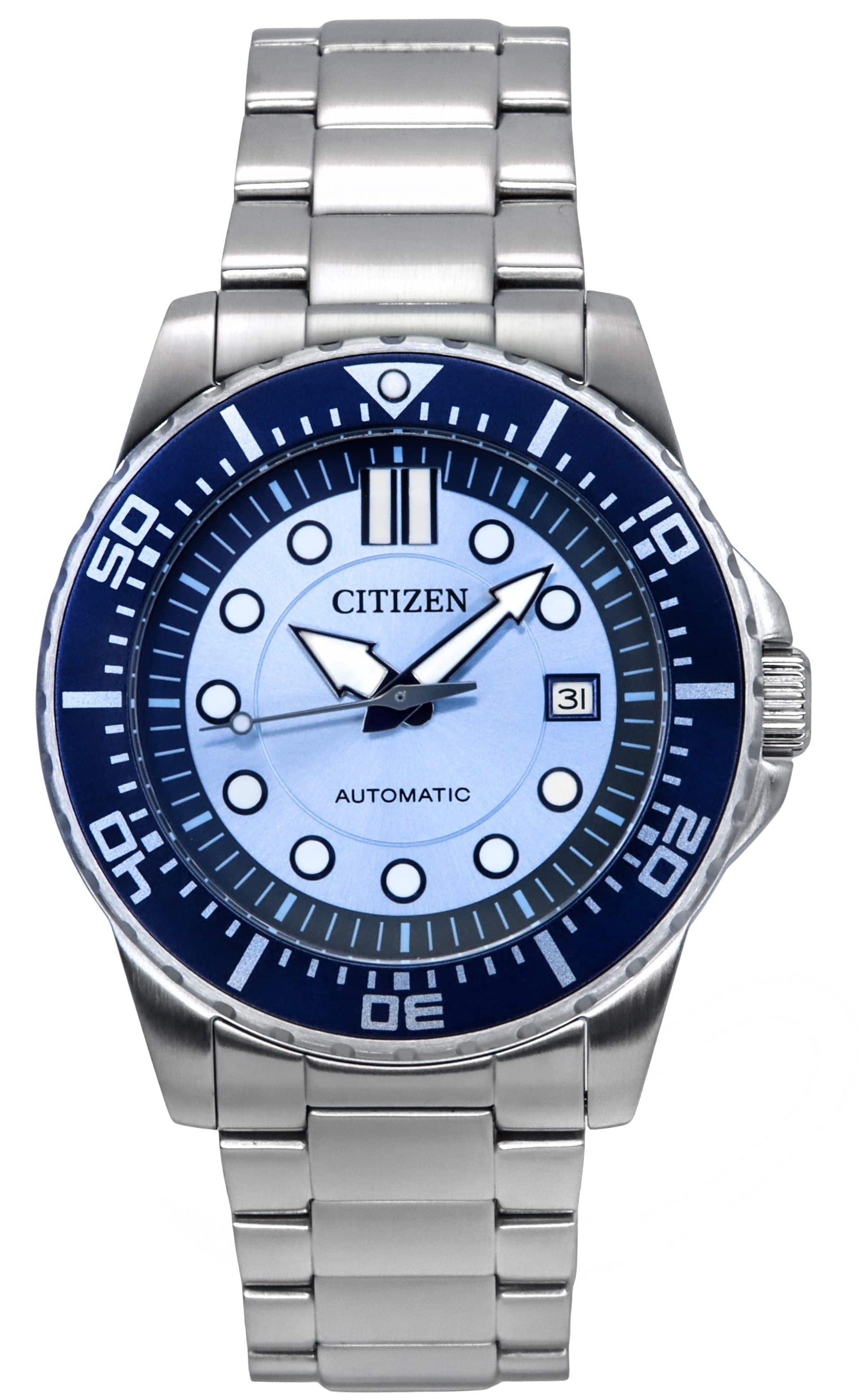 Citizen - Limited Edition Stainless Steel Blue Dial Automatic NJ0178-81M 100M Men's Watch - Blue, Silver