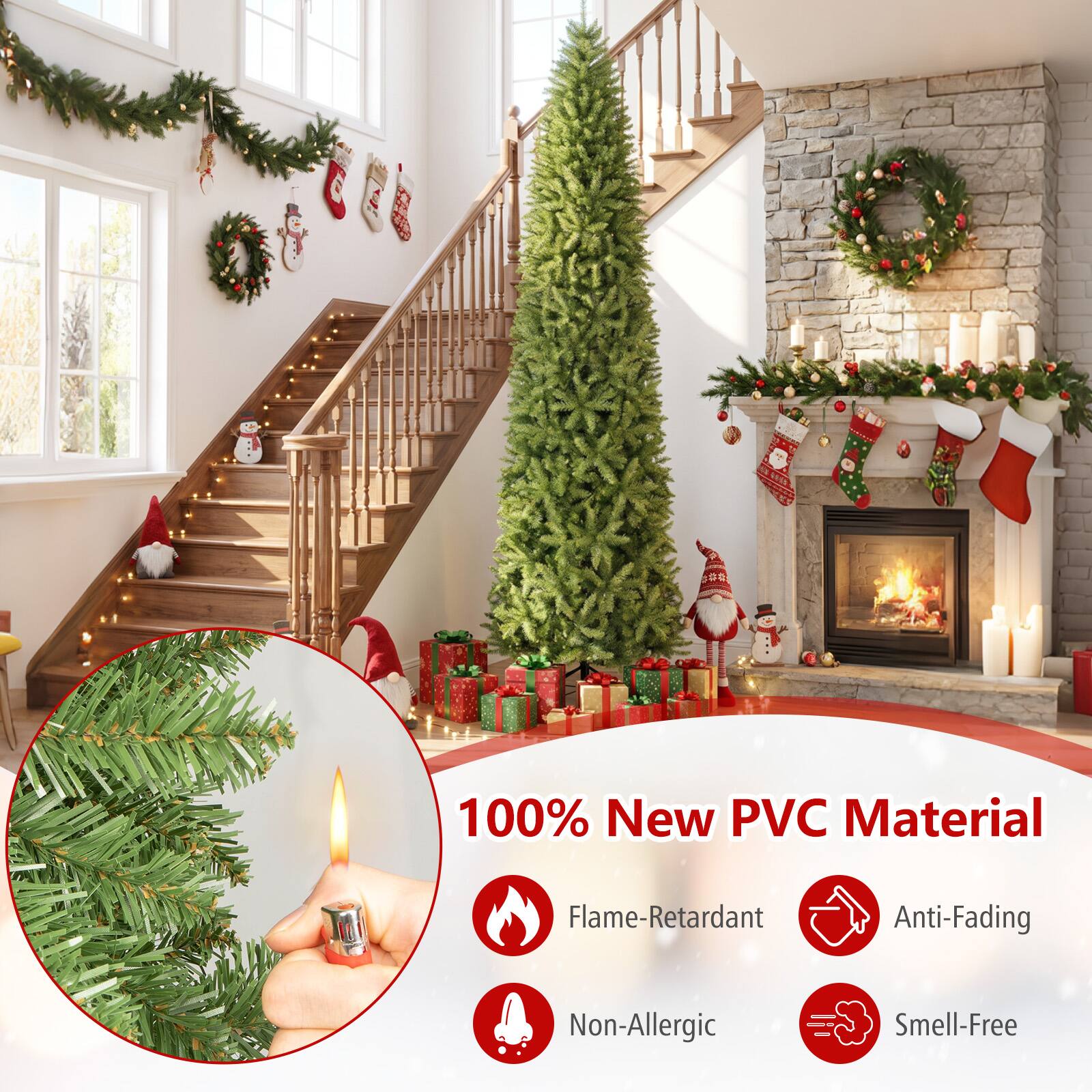 100% New PVC Material  
Flame-Retardant  
Anti-Fading  
Non-Allergic  
Smell-Free
