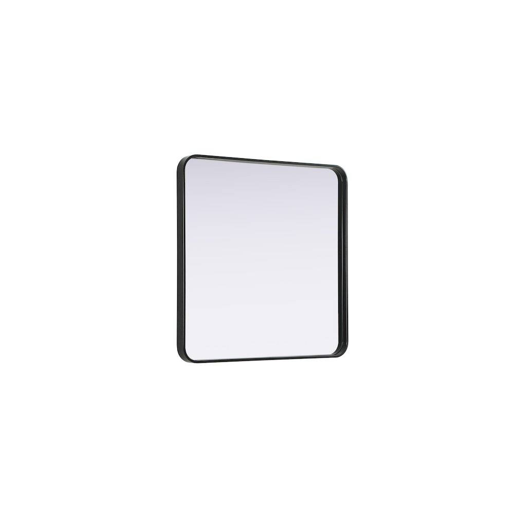 Alt View 1. Elegant Decor - Contour Metal Square Mirror 30x30 in Black - Black.