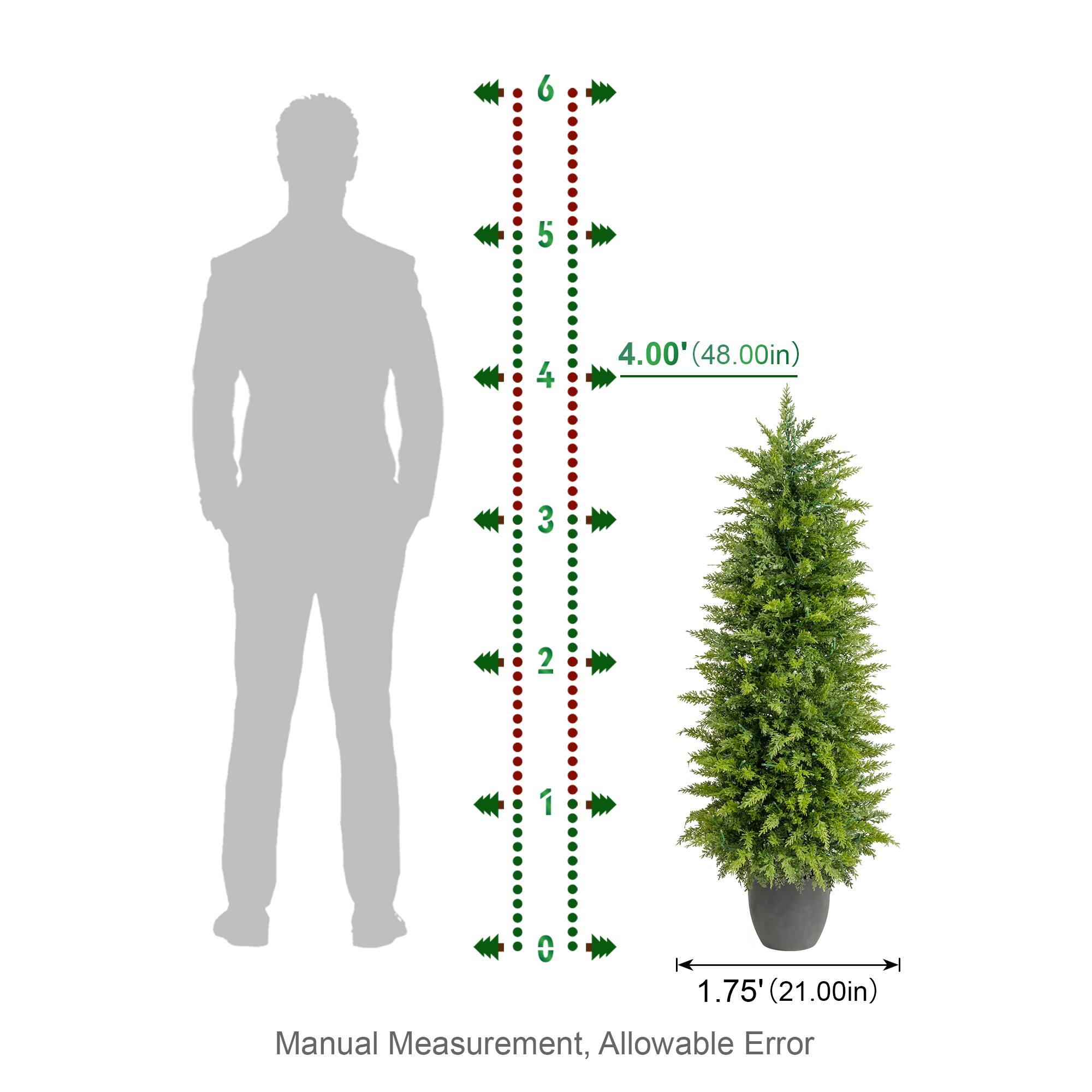5
4
4.00' (48.00in)
3
2
1
1.75' (21.00in) Manual Measurement, Allowable Error