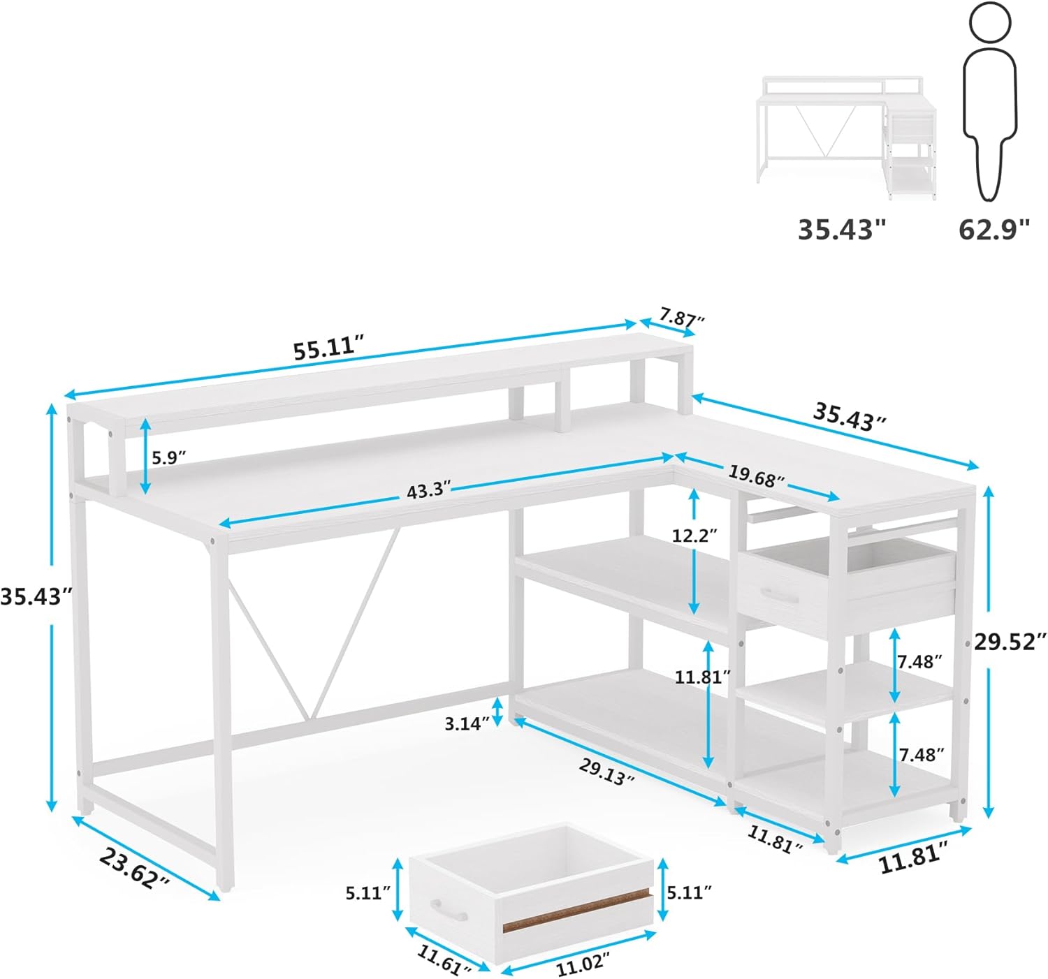 35.43"  
62.9"  
55.11"  
7.87"  
5.9"  
43.3"  
35.43"  
19.68"  
12.2"  
35.43"  
11.81"  
29.52"  
7.48"  
23.62"  
3.14"  
5.11"  
11.61"  
29.13"  
5.11"  
11.02"  
11.81"  
7.48"  
11.81"