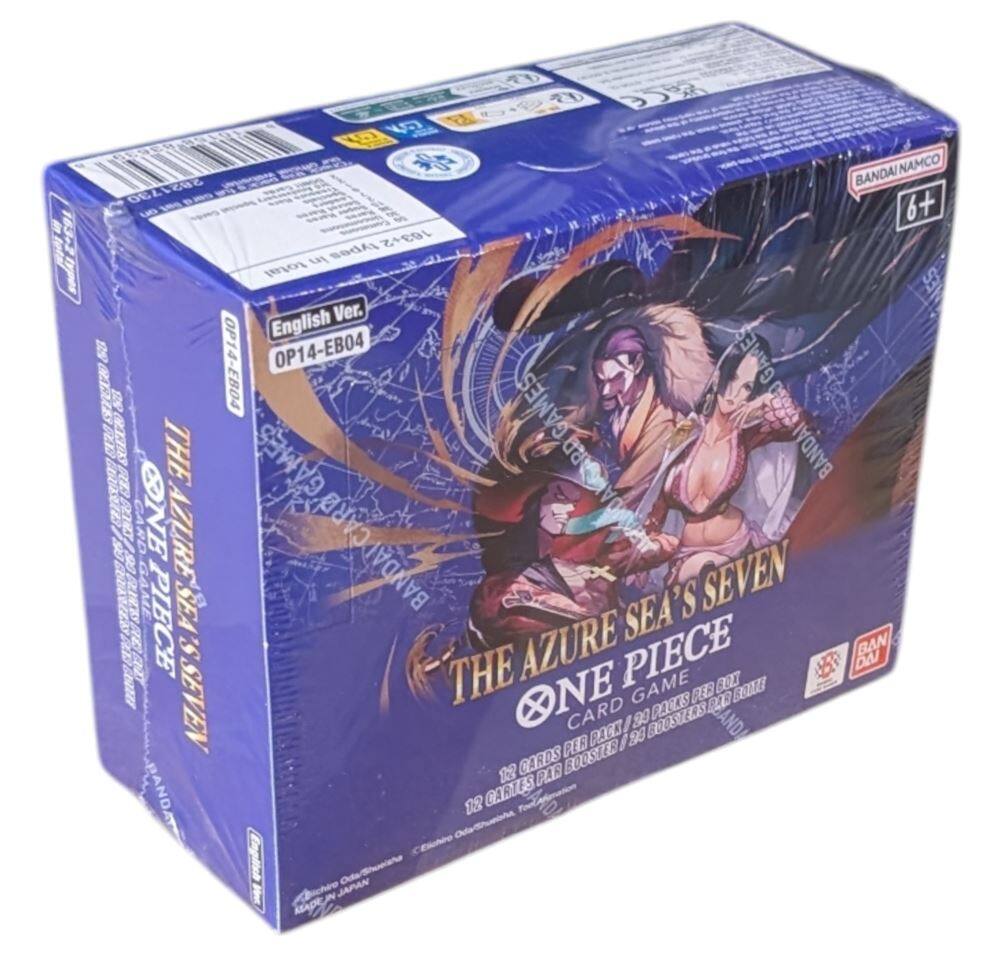 CCe g NAMCO BANDAI O0ZZ96 6+ 163+2 in types total ES Ver. English 129 OP14-EBO4 OP14-EB04 GAMES SU 6 GAMES OCTOES THE GAMES RD BANDAI POBORS ONE AZURE BANDALCARD/GAMES SEA BANDA SEA'S SEVEN PIECE S THE AZURE PIECE DAI BAN GAME DEB BO0 BOOZ SEVEN ONE CARD PACK / 90 BOOSTEES PORCE 020 AND PER / 99 CARDS PAR BOOSTER BANDAY 08 CARTES f Auheo JAPAN READEN

Corrected text:
CCe g NAMCO BANDAI O0ZZ96 6+ 163+2 in types total ES Ver. English 129 OP14-EBO4 OP14-EB04 GAMES SU 6 GAMES OCTOES THE GAMES RD BANDAI POBORS ONE AZURE BANDALCARD/GAMES SEA BANDA SEA'S SEVEN PIECE S THE AZURE PIECE DAI BAN GAME DEB BO0