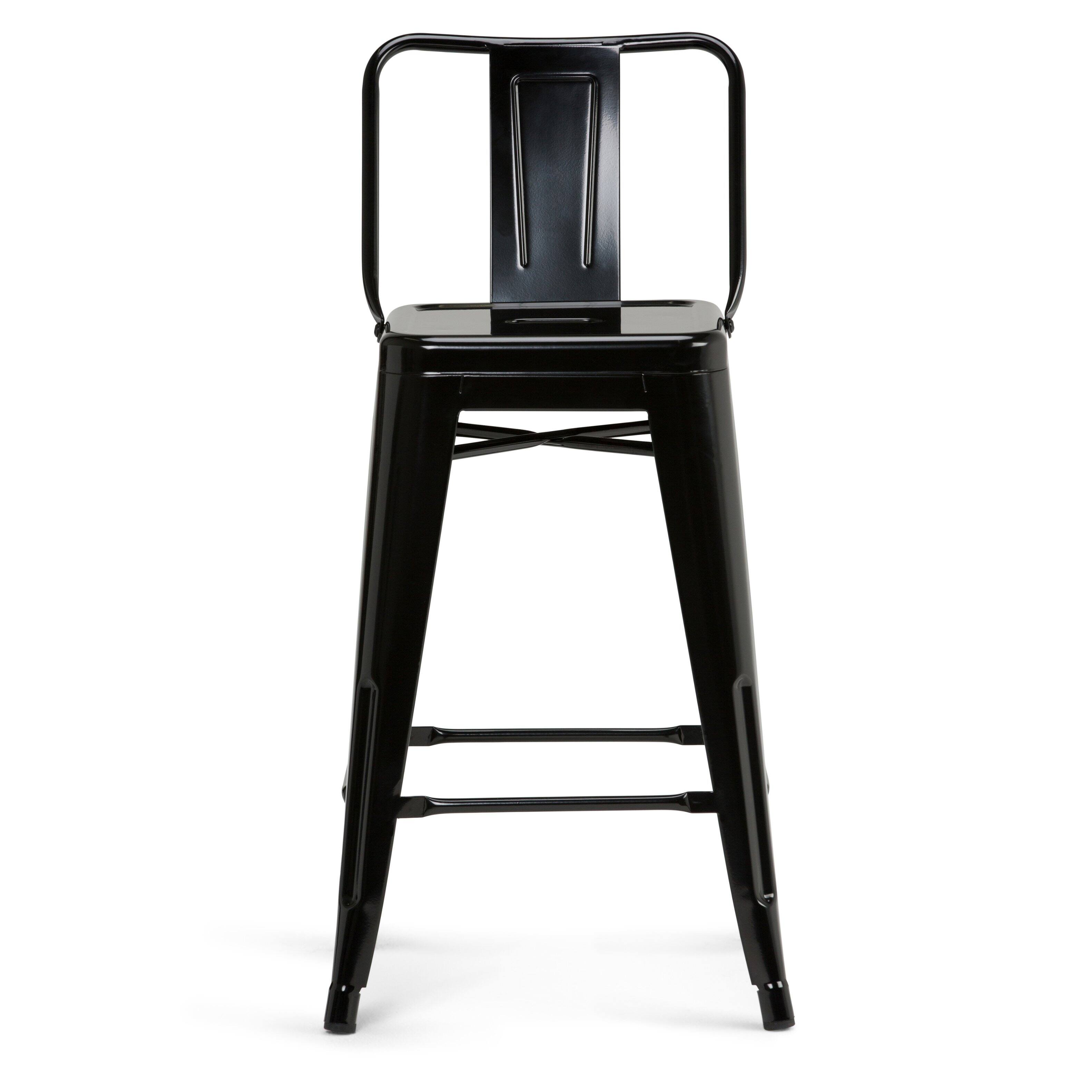 Alt View 11. Simpli Home - Rayne Metal Counter Height Stool (Set of 4) - Black.