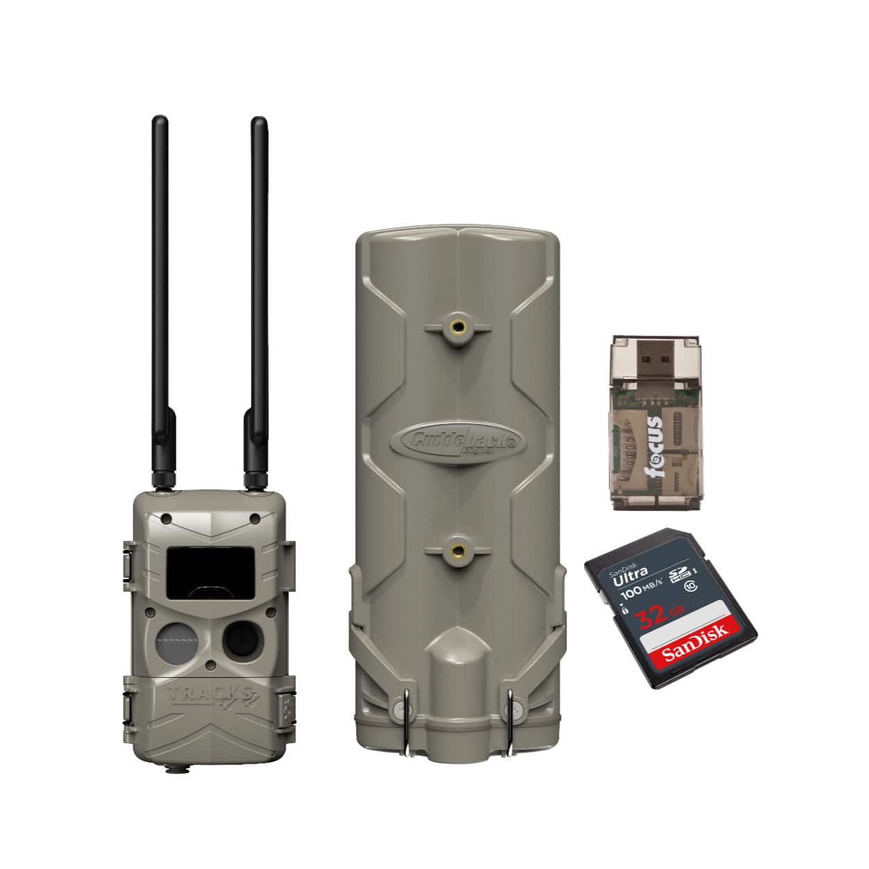 Cuddeback - Track Black Flash Standalone Cell Camera with Power Bank Bundle - ALTC-3A-PW001