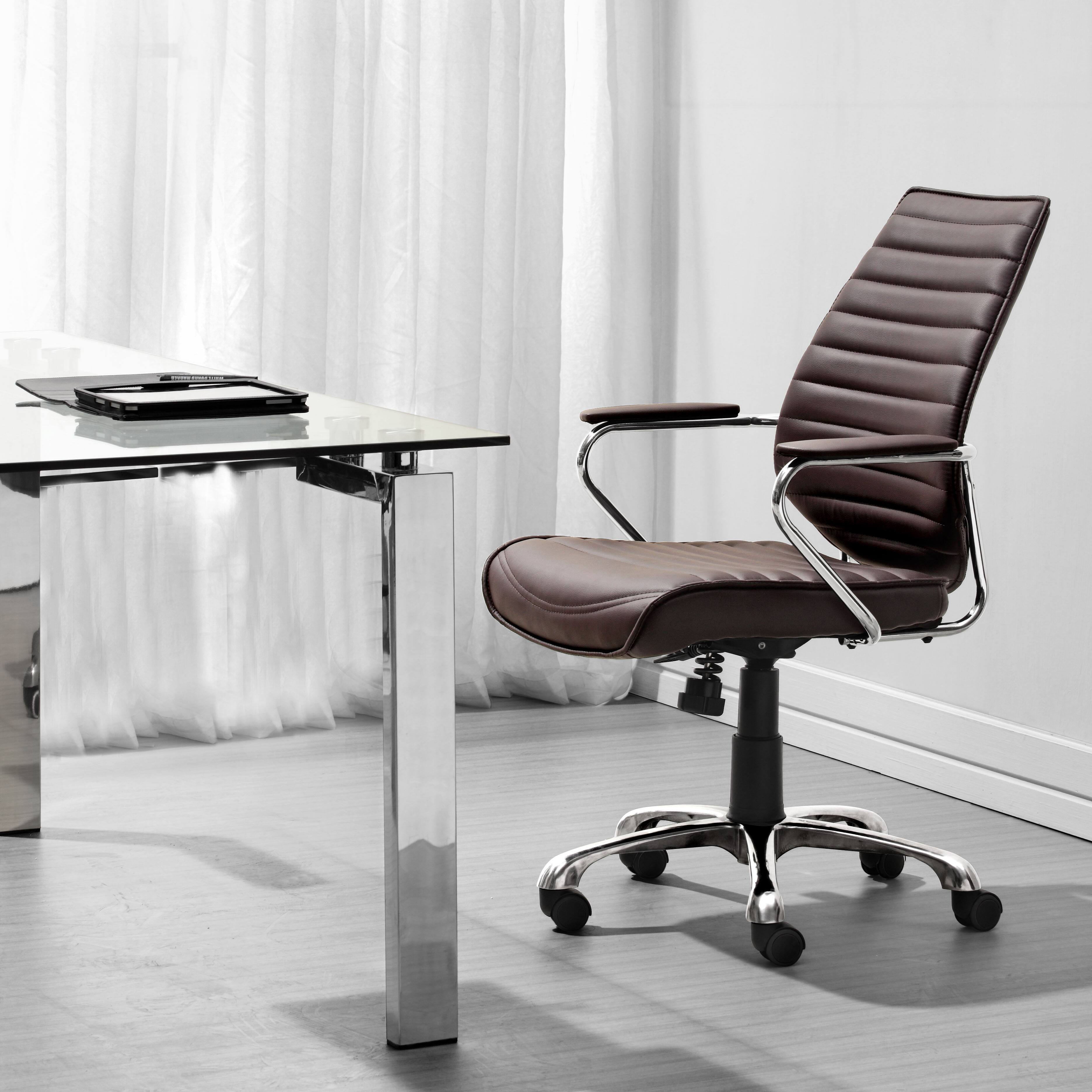 Angle. Hivvago - Enterprise Low Back Office Chair Espresso - Espresso.