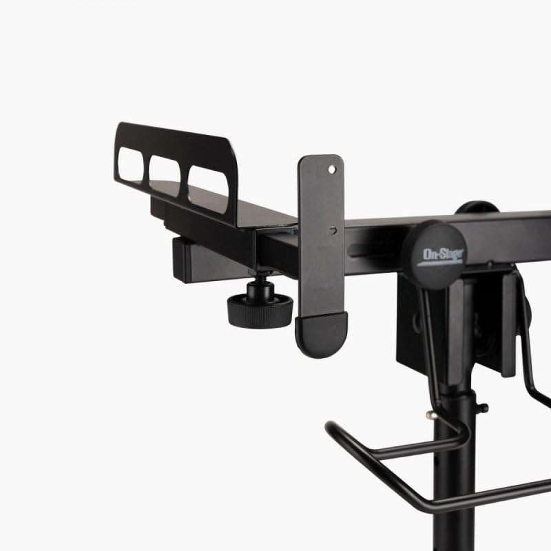 Alt View 8. On Stage Stands - On-Stage MIX-400 V2 Mobile Mixer Stand: Rolling platform for mixers, laptops, controllers. Height adjustable (28"-38"), - Black.