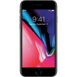 Apple - Refurbished Excellent - iPhone 8 A1863 (Fully Unlocked) 256GB w/ Pre-Installed Tempered Glass - Space Gray