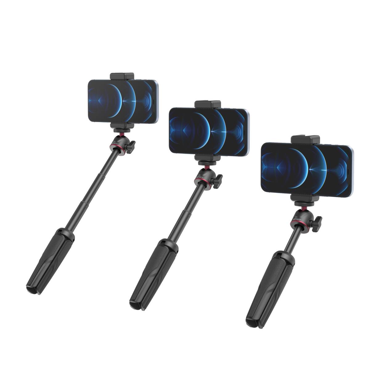 Alt View 7. Smallrig - SmallRig simorr Vigor VK-20 Vlog Tripod Kit with Phone Clamp, Kaimu Black.
