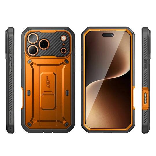 Back. SUPCASE - Unicorn Beetle Pro Rugged Case for iPhone 17 Pro – Full-Body Protection with Screen Protector - Coral.