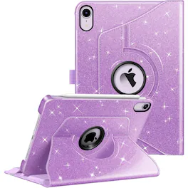 Kitcheniva - Adjustable Rotating Case For iPad Mini 7 A17 Pro 2024 And iPad Mini 6 Glitterring Purple - Glittering Purple