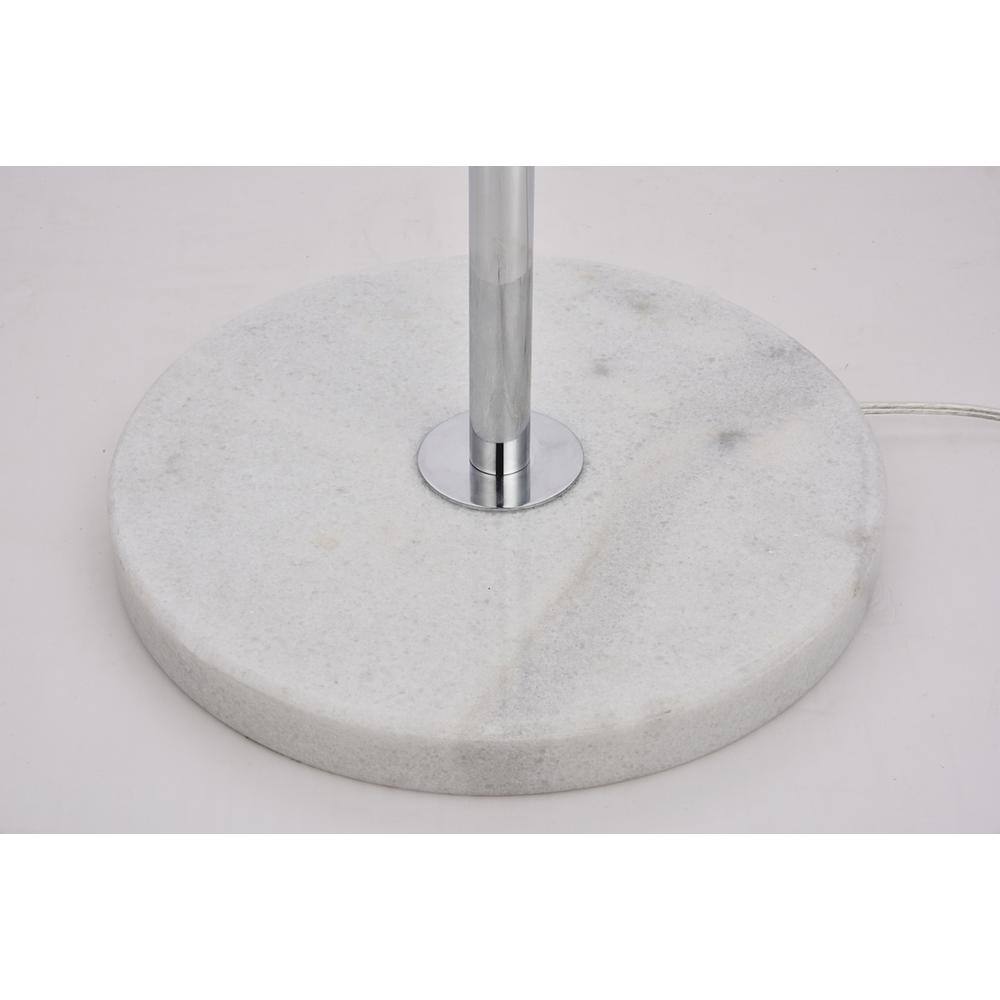 Angle. Living District - Eclipse 3 Lights Chrome Floor Lamp With Frosted White Glass - Chrome And Frosted White.