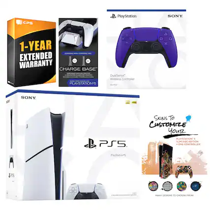 CPS PlayStation SONY OA 1-YEAR EXTENDED WARRANTY CHARGE BASE CONTROLLER CHARGING SOLUTIONS COMPATIBLE WITH PLAYSTATION®5
SONY PlayStation®5 DualSense™ Wireless Controller For PS5
SONY PlayStation®5 Slim Disc Edition
SKINS TO CUSTOMIZE YOUR PLAYSTATION®5 SLIM DISC EDITION + ONE CONTROLLER MANY DESIGNS TO CHOOSE FROM