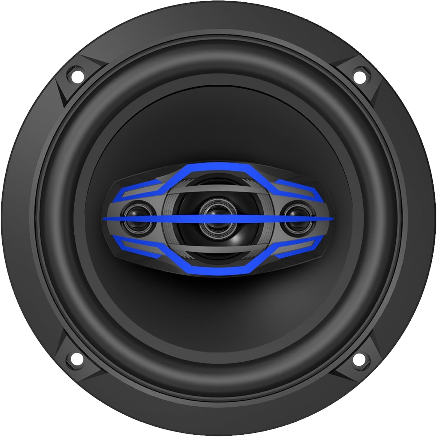 Alt View 2. Jensen - Jensen JS6504 6.5" 4-Way Car Speakers Pair | 320W Peak | 35mm Dome Midrange | Two 15mm Piezo Tweeters - Black.