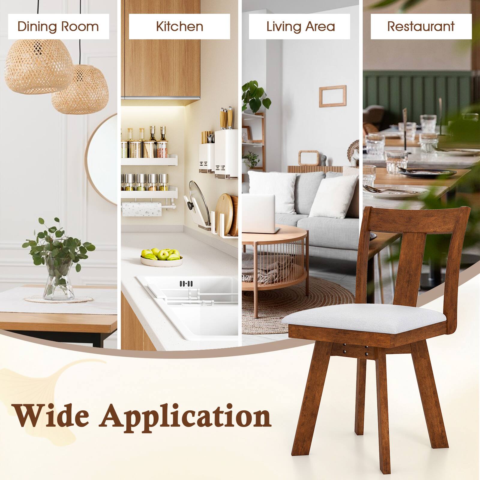 Dining Room  
Kitchen  
Living Area  
Restaurant  

Wide Application