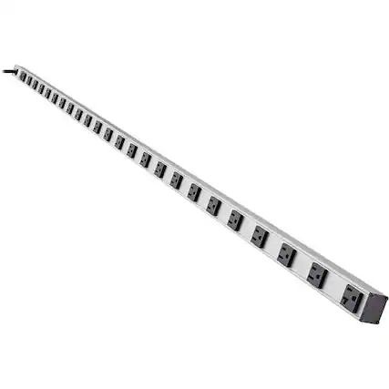 Front. Tripp Lite - Eaton Tripp Lite Series 24-Outlet Vertical Power Strip, 120V, 20A, L5-20P, 15 ft. (4.57 m) Cord, 72 in. - NEMA L5-20P - Black.