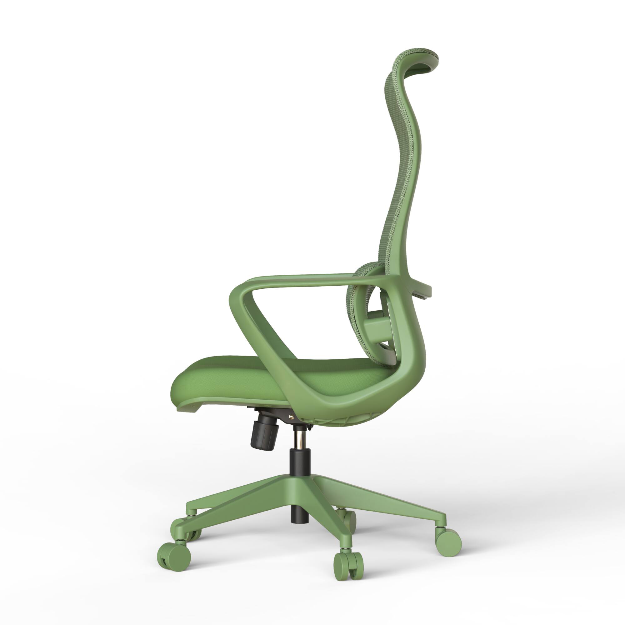 Alt View 3. Forest'nSky - Modern Ergonomic Mesh Office Chair – High-Back Executive Desk Chair with Lumbar Support, Adjustable Height, Green - Green.