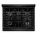Alt View 1. ZLINE - 30 in. Wide 4 Burner ZLINE Paramount Dual Fuel Black Stainless Convection Oven Range (SDRB-BR-30) - Black Stainless Steel.