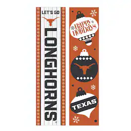Evergreen Enterprises - Texas Longhorns 47" Double Sided Christmas Leaner Fan Sign - Multicolor