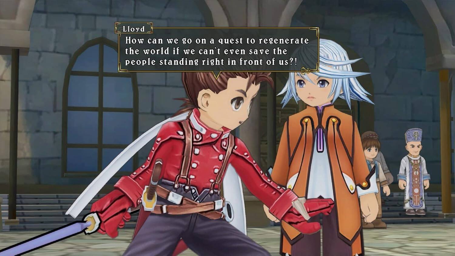 Lloyd: How can we go on a quest to regenerate the world if we can't even save the people standing right in front of us?!
