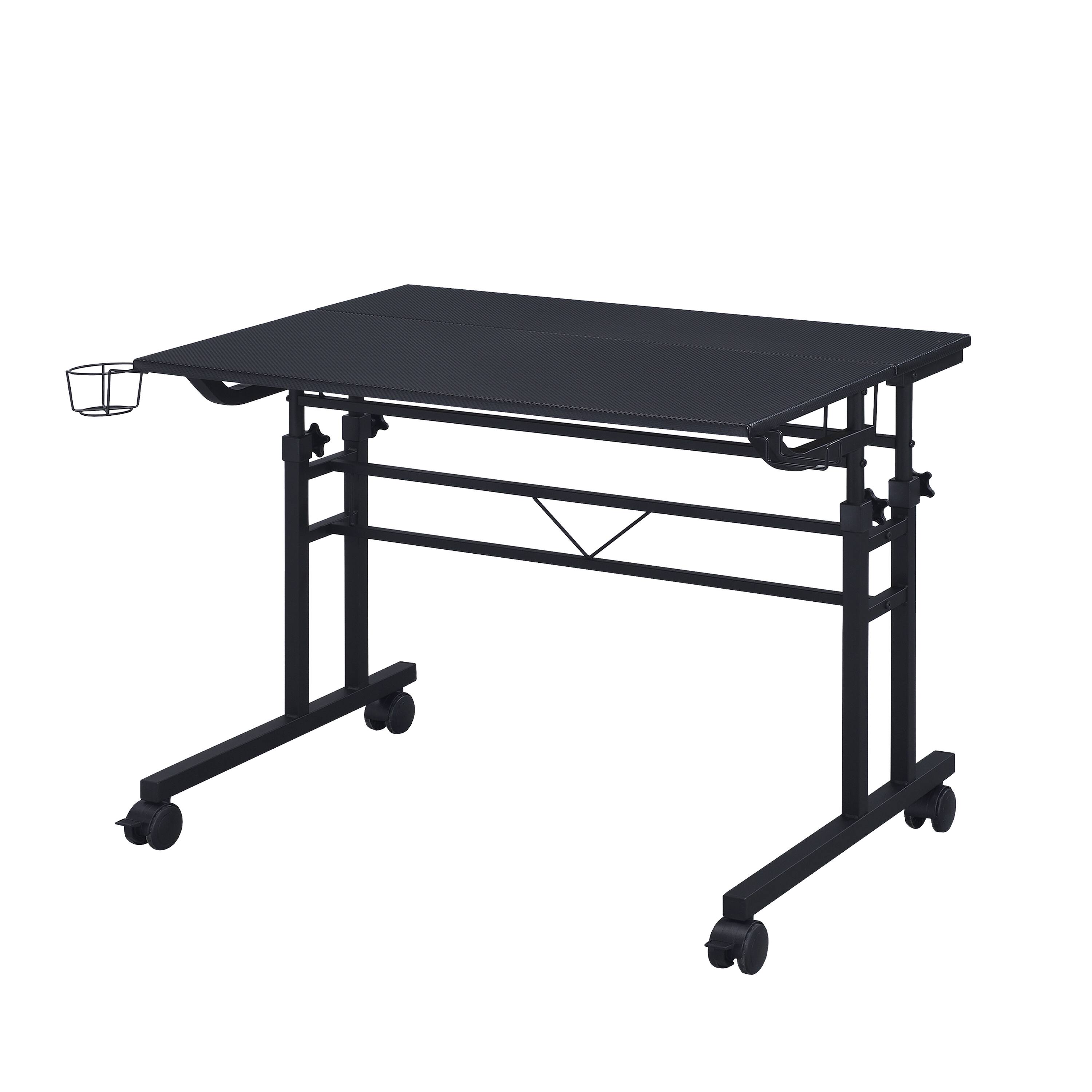 Alt View 5. Techni Sport - Techni Sport Galaxy Adjustable Gaming Desk, Black - Black.