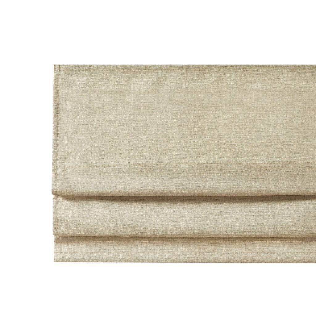 Alt View 9. BreeBe - Printed Faux Silk Room Darkening Cordless Roman Shade - Taupe.