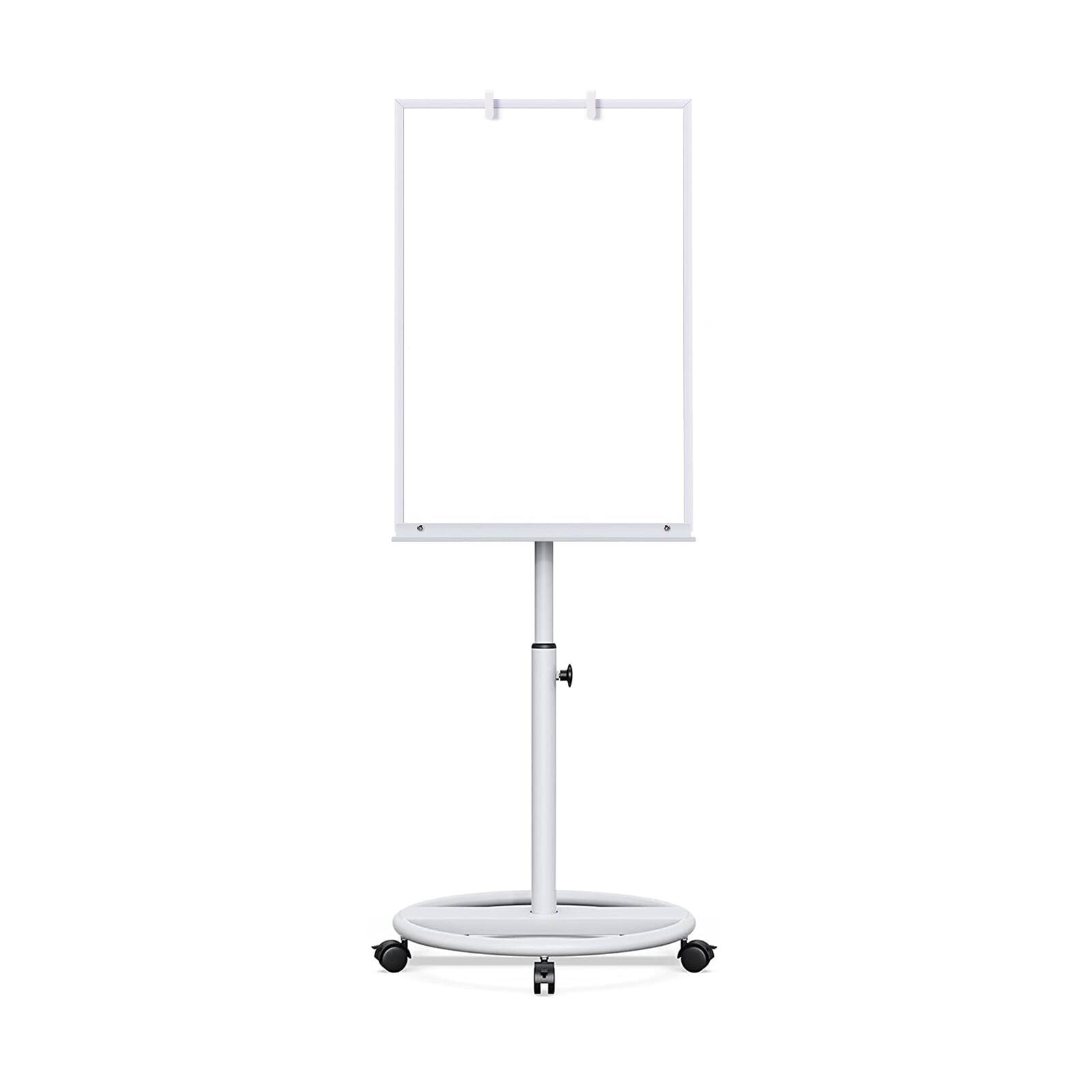 Front. HOMLUX - Bulletin Boards on Wheels 36 x 24 inches-Dry Erase Board, Mobile White Board with Flipchart Hooks Portable Rolling - White.