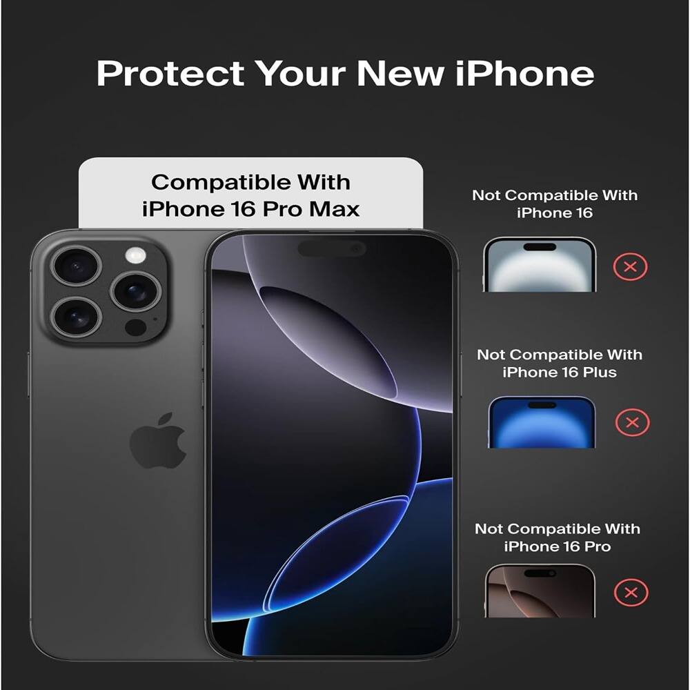 PARKER SLATER - Screen Protector for iPhone 16 Pro Max comes with an easy-to-align frame - Clear