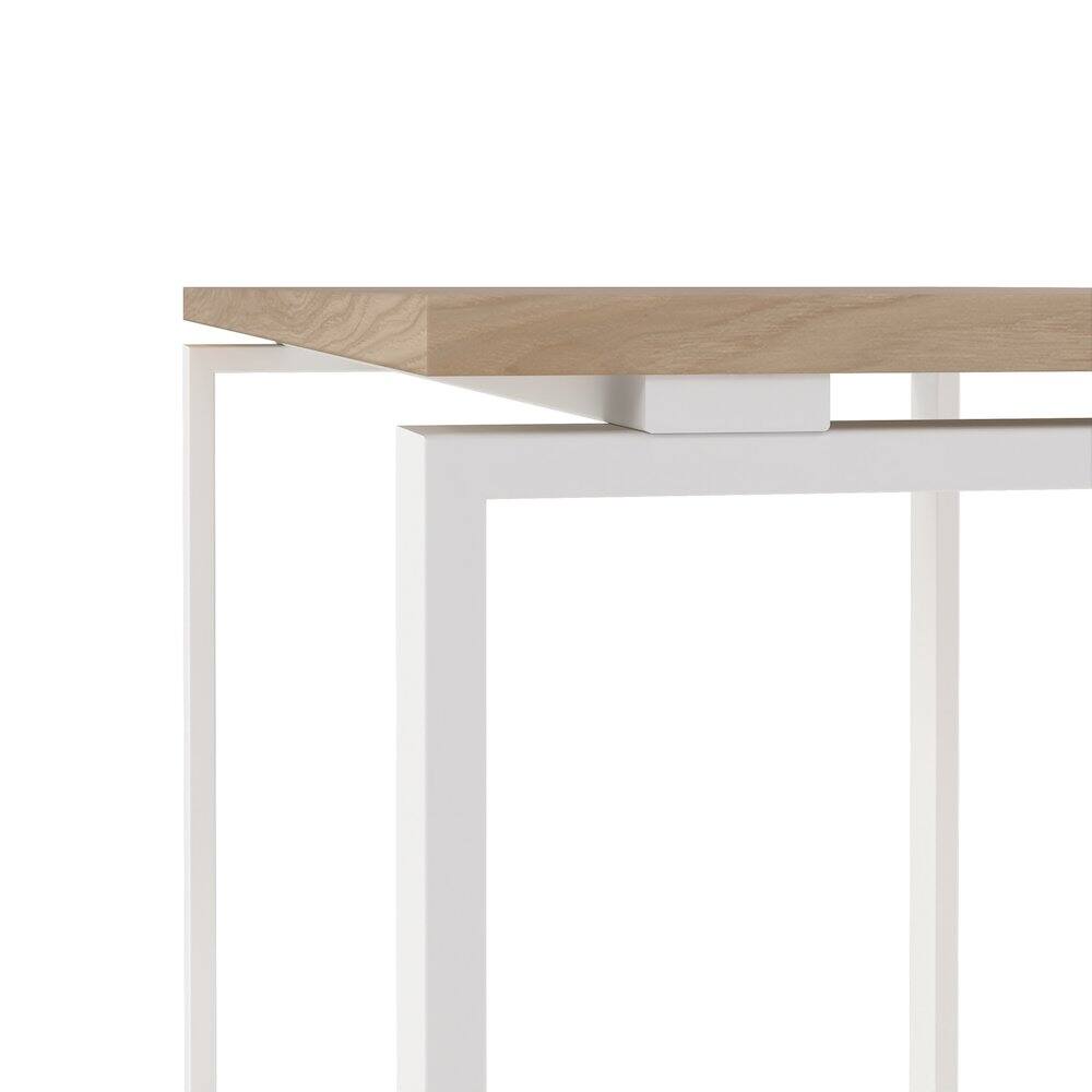 Left. Tvilum - Sign Home Office Writing Office Desk, Jackson Hickory/White - Brown.