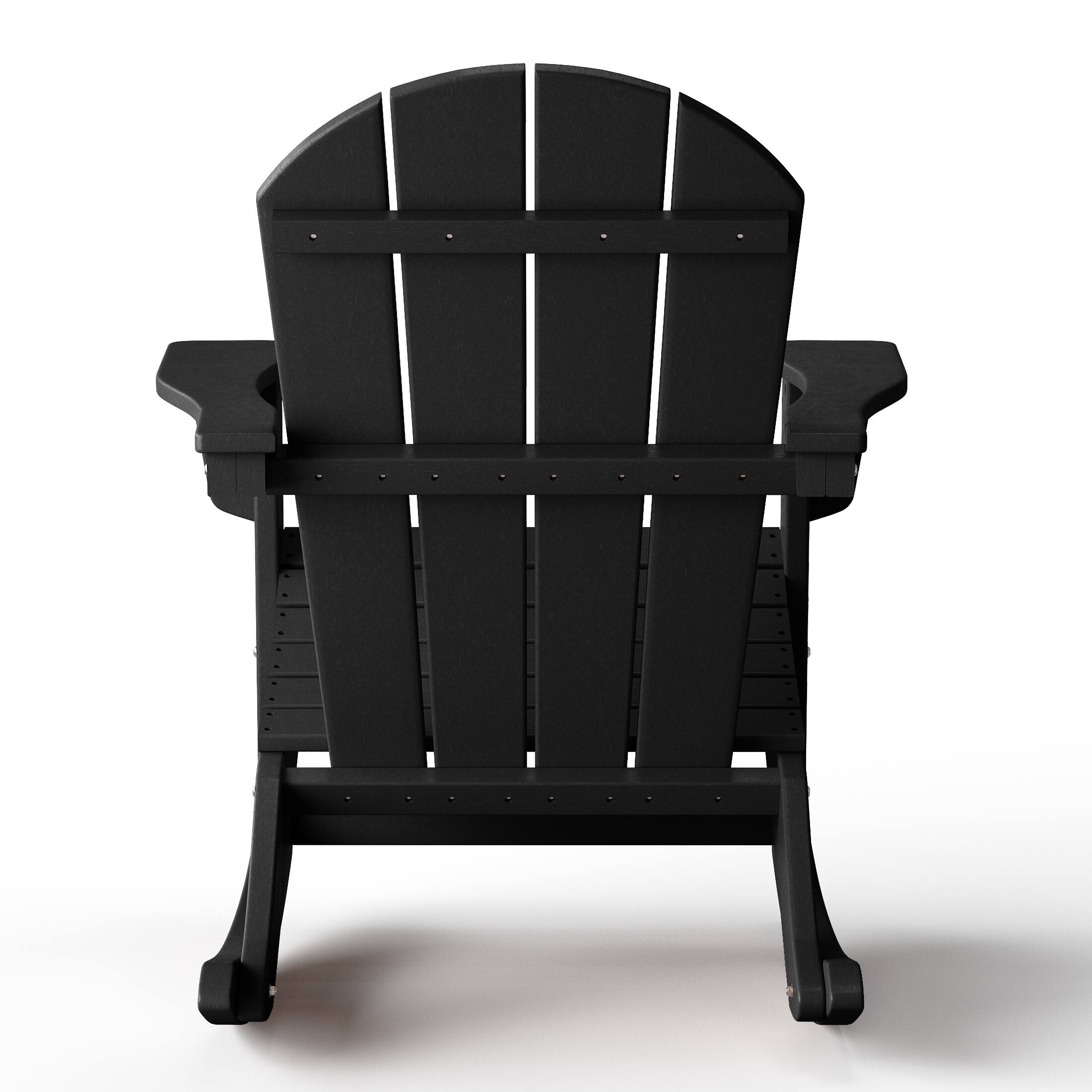 Alt View 2. WestinTrends - WestinTrends Malibu Outdoor / Patio Poly Adirondack rocking chair - Black.