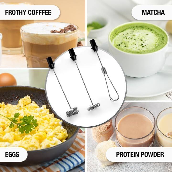 FROTHY COFFEE  
MATCHA  
EGGS  
PROTEIN POWDER