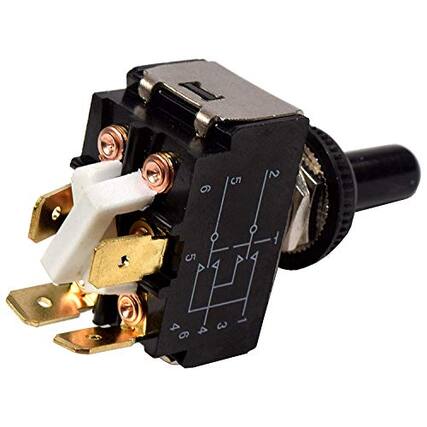 Front. HQRP - Momentary Toggle Switch for Husky Brute Electric Trailer Tongue Jack Models HT87452 HB3000 HB4500 - black.
