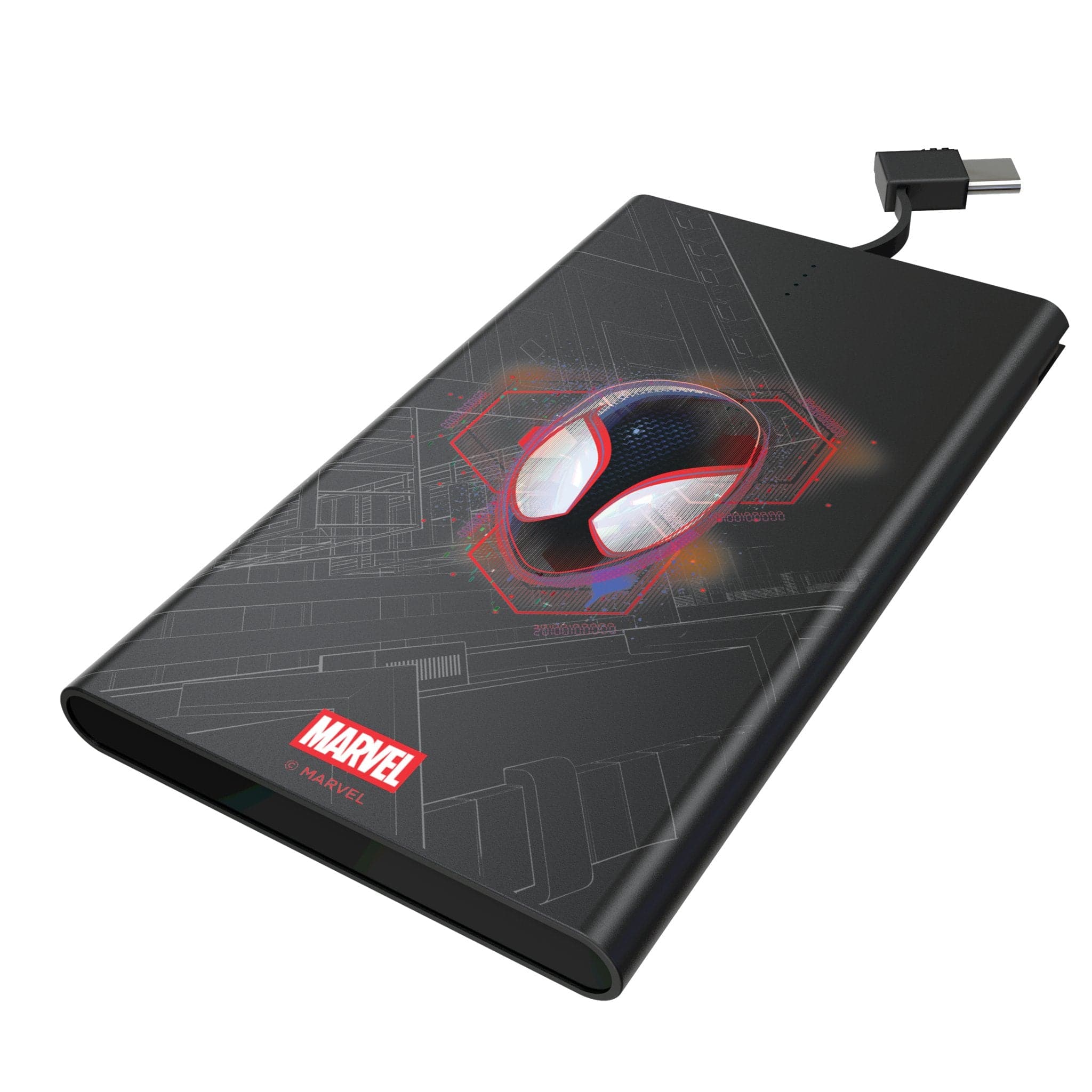 Keyscaper - Marvel Badge 5000mAh Flat Powerbank - Miles Morales 1