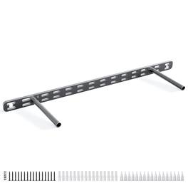 JETRANSPORT - Floating Shelf Bracket Heavy Duty Decorative Hardware Black Metal Fireplace Mantel Brackets (22"x6"x1.0" - 22"X8"X1.0"