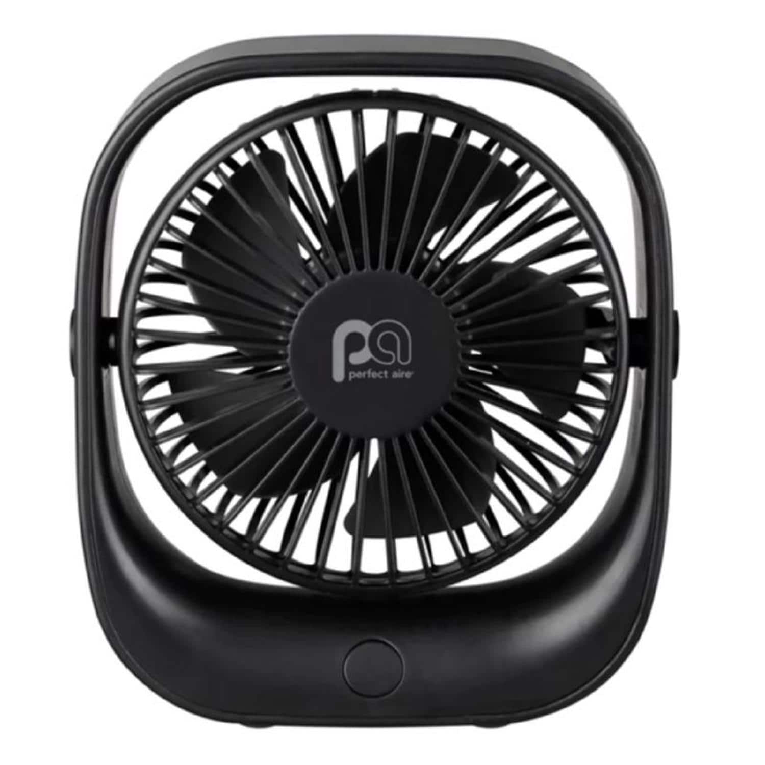 Perfect Aire - 5.75 in. H X 5 in. D 3 speed USB Fan